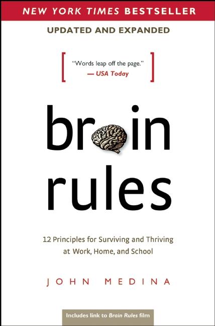 Book cover image of 'Brain Rules', renowned as one of the best books to improve memory with neuroscience and research.