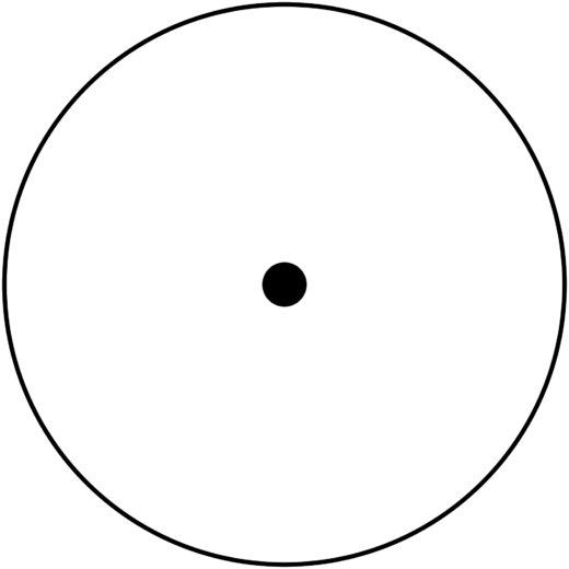 Image of a circle and dot in the middle representing the concept of monism.